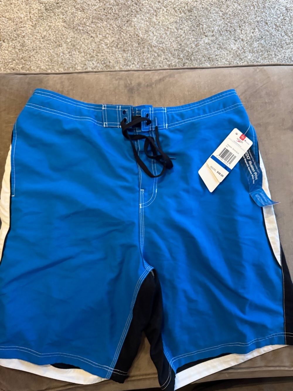 Speedo Blue Swim Board Shorts with Black Drawstring